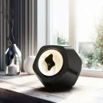 Modern skrivbordslampa med LED-belysning, stilren design, idealisk för arbetsutrymme eller innovativ vetenskaplig dekoration.