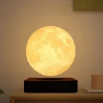 Realistisk 3D-månlampa för inredning och varm atmosfär.