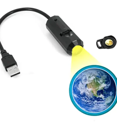 USB-lampa med LED-förstoring för att utforska planeten Jorden.