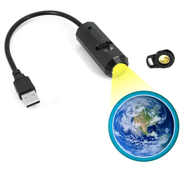 USB-lampa med LED-förstoring för att utforska planeten Jorden.