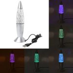 Multifärgad LED-lavalampa för nattbelysning.