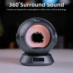 Innovativ högtalare med 360° surroundljud, perfekt för att skapa en uppslukande atmosfär i ditt utrymme. Modern design och avancerad teknik för en exceptionell ljudupplevelse.