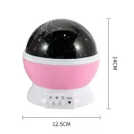 Kosmisk projektorlampa med stjärnor.