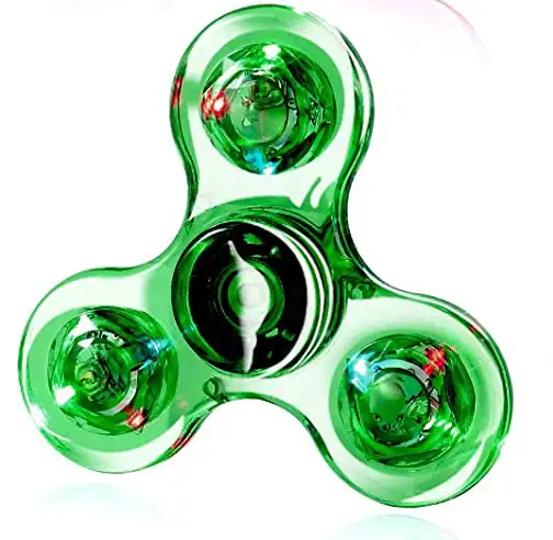 Grön hänge i glas med vetenskapliga mönster, idealisk för dekoration eller som originalaccessoar. Unik design inspirerad av vetenskap, perfekt för vetenskapsentusiaster och originaldekoration.