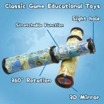 Siktegevär med 3D-spegel, 360° rotationsfunktion, siktöga och utdragbar tub.