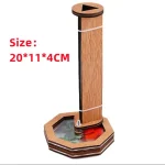 Spelpinne i trä med genomskinlig platta, perfekt för brädspel eller vetenskaplig inredning. Mått: 20x11x4 cm, elegant och praktisk design för alla spel- eller inredningsentusiaster.