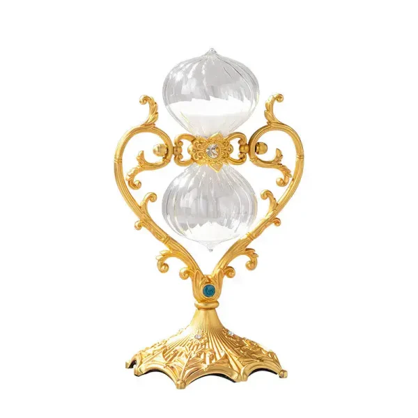 Vetenskaplig objektshållare i glas med ram i gyllene ornament, elegant och vintage design, perfekt för skrivbordsdekoration eller vetenskaplig samling.