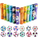 Julpenslar för barn, set med färgglada penslar med festliga mönster, perfekta för julkonstaktiviteter, dekoration och pyssel för barn.