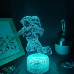 3D-lampa av en rymdutforskare i lysande hologram.