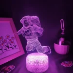 3D-LED-lampa i form av en svävande astronaut.