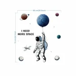 Illustration av en astronaut i rymddräkt som håller en ballong som föreställer en planet, med andra planeter och en satellit i bakgrunden, vilket framkallar behovet av utrymme.