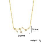 Konstellationshalsband i guld med diamanter, delikat och elegant design, perfekt för en sofistikerad och modern stil.