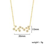 Delikat halsband med hänge i form av en konstellation, 18 karat guld prytt med diamanter, längd 26mm, vikt 3g, perfekt för en elegant och vetenskaplig stil.
