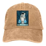 Bomullskeps med broderad astronaut.