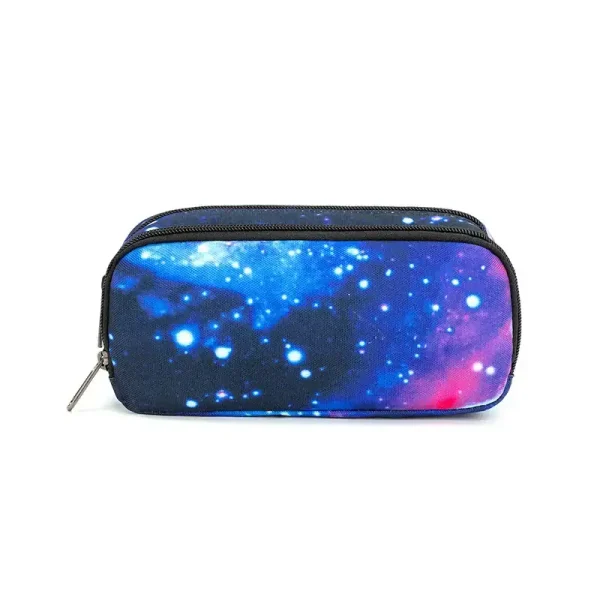 Astronomiväska med galaxmönster, perfekt för tillbehör eller förvaring, färgglad och inspirerande design, perfekt för rymd- och vetenskapsentusiaster.