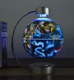 Dekorativ lampa planeten jorden med ljuseffekter och animationer.