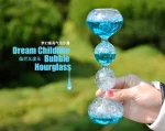 Vetenskapligt objekt i glas med bubblor, unik dekoration med en sandklockaform, perfekt för inredning eller som en originalpresent.