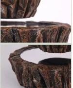 Balustrad i natursten med rustik finish.