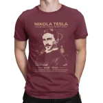 Plagg med porträtt av Nikola Tesla, 1900-talets uppfinnare, idealisk för vetenskaps- och teknikhistorientusiaster.