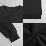 En enfärgad svart klädsel av hög kvalitet, perfekt för en minimalistisk och modern stil.