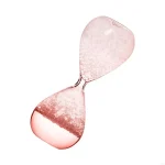 Hänge i form av dubbel DNA-spiral i transparent rosa glas, symbol för vetenskap och genetik.