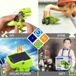 Utbildande robotdinosaurie för barn, STEM- och DIY-leksak, med solenergi, perfekt för att lära sig vetenskap och teknik på ett lekfullt sätt.