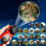 Bild av en augmented reality-leksak som föreställer en T-Rex och andra dinosaurier, vilket möjliggör utforskning av den förhistoriska världen i interaktiv 3D.