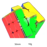 Färgglad Rubik's 3x3-kub med röda, gröna, gula och blå bitar, perfekt för pussel- och intellektuell utmaning.
