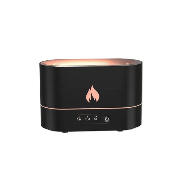 Dekorativ ljusstake i form av en låga med varm LED-ljus, idealisk för att skapa en mysig och vetenskaplig atmosfär i ditt hem.