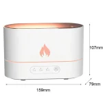 Diffusor för eteriska oljor i form av en lampa med touchkontroll, modern design, idealisk för att skapa en avslappnande atmosfär hemma eller på kontoret.