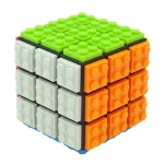 Utbildnings-Rubik-kub i färgglad plast för lärande.
