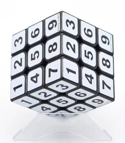 3x3 Rubik-kub med siffror, utbildnings- och dekorationspussel, perfekt för att stimulera logik och koncentration.