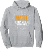 Hoodie med matematiskt mönster och inspirerande citat.