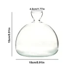 Transparent glaspipett, idealisk för vetenskaplig dekoration eller som samlarobjekt. Mått: 15 cm bred, 15,5 cm hög, öppning på 4,5 cm.